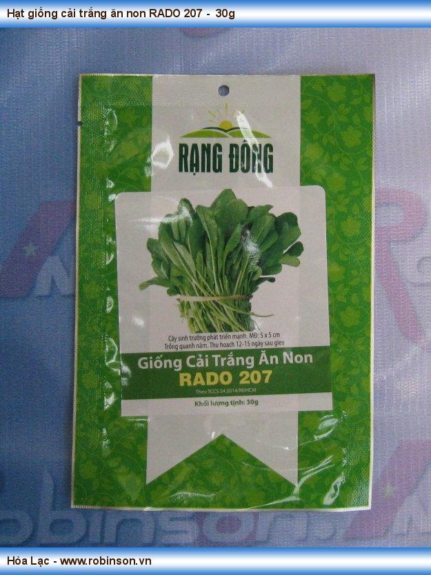 Hạt giống cải trắng ăn non rado 207 rạng đông gói 30gram