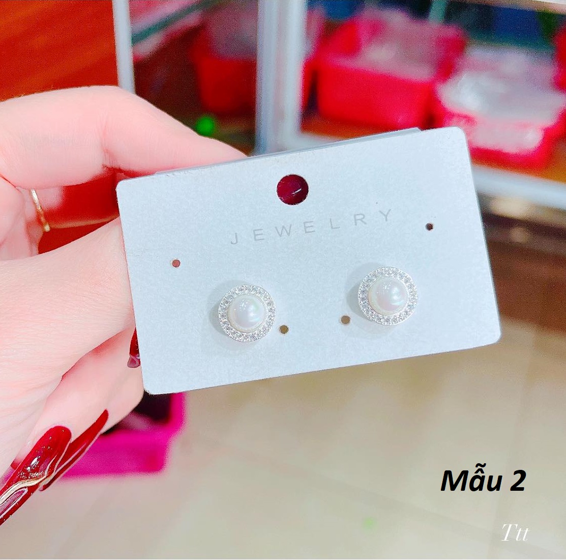 Bông tai bạc thời trang chất liệu bạc s925 MS065b