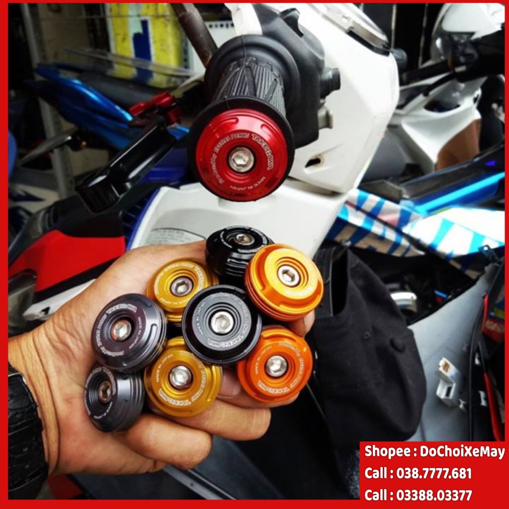 [Siêu rẻ] Gù nhôm cnc tay lái Takegawa full ốc cho mọi loại xe.DoChoiXeMay