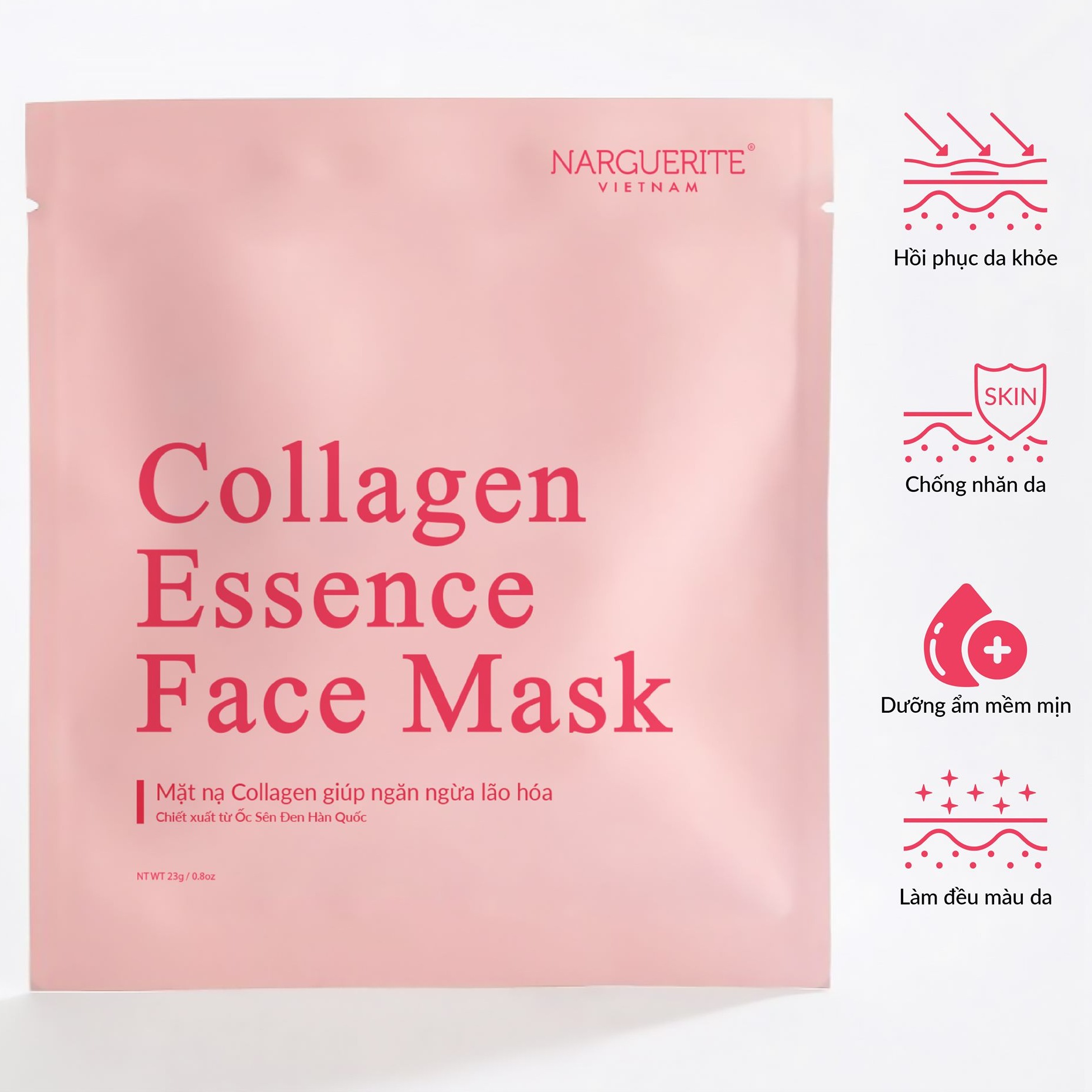 Mặt Nạ Collagen - Collagen Essence Face Mask Narguerite 23g