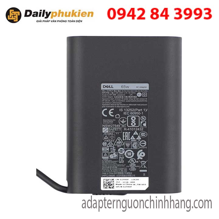 Sạc laptop Dell Latitude 5285 5289 65w chân usb type c