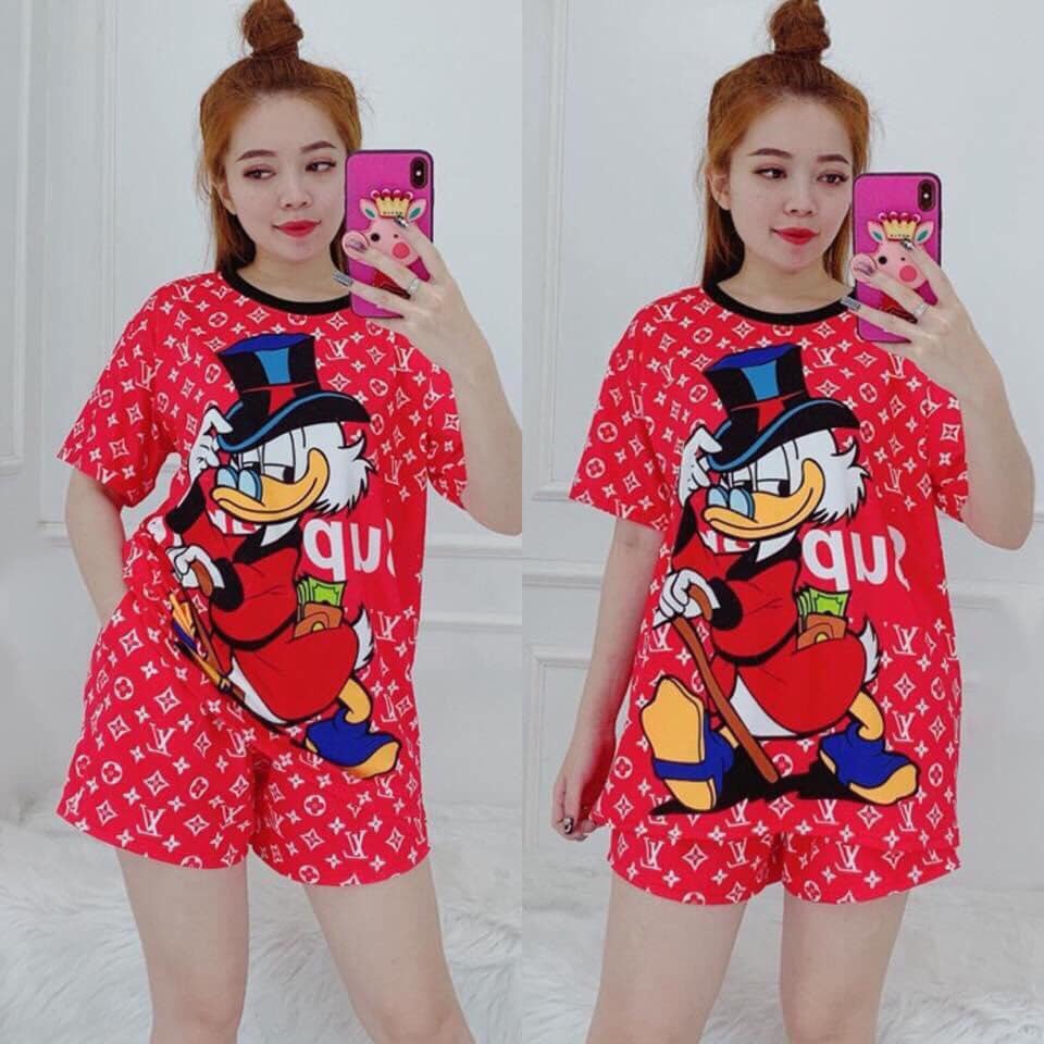 Đồ bộ lửng thun lạnh 3D hàng QC