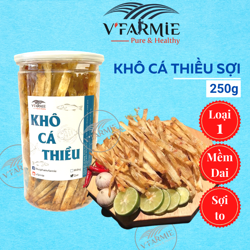 Khô cá thiều sợi loại 1 hũ 250g mềm ngon