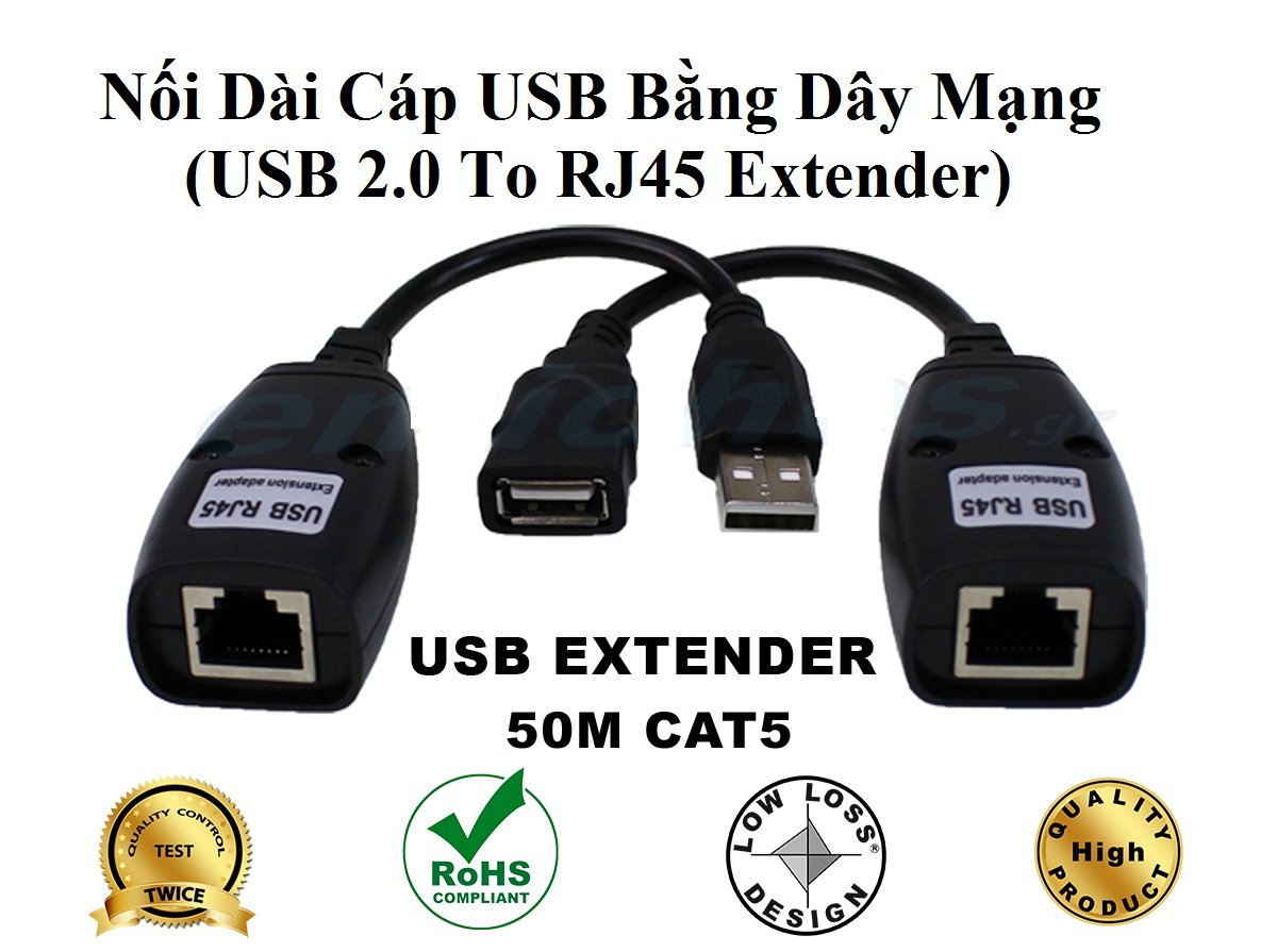 USB Extender 50M (Bộ Nối Dài Cáp USB bằng Dây LAN)