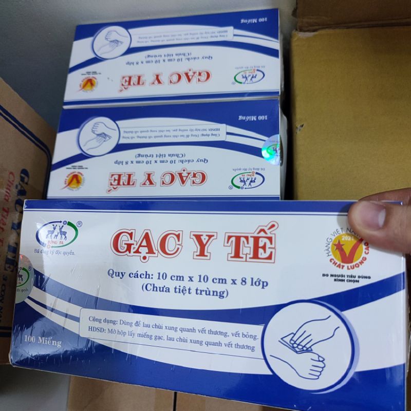 (Q1-HCM) Gạc Y tế Đông Fa - Gạc Đắp Mặt Nạ Dùng Cho Spa (Hộp 100 miếng)