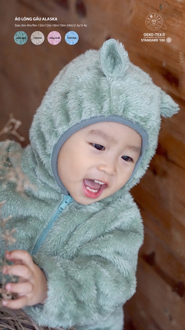 Áo khoác lông gấu Alaska Hrnee