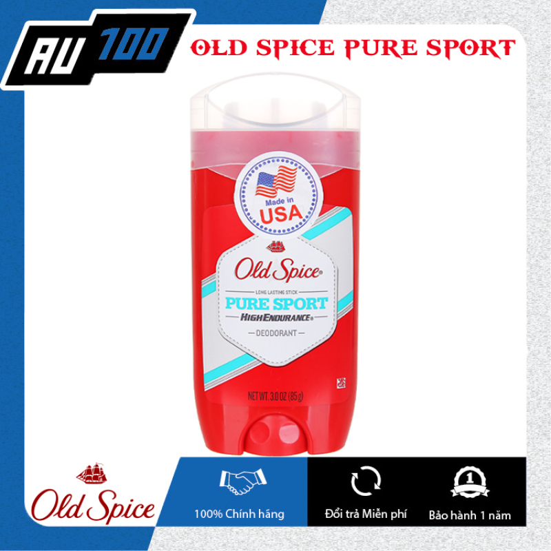 [FREESHIP] Sáp khử mùi Old Spice Pure Sport High Endurance 85g [Mùi thơm nam tính; Thiết kế nhỏ gọn; Giảm tiết mô hôi và không gây ố vàng] [AU100]