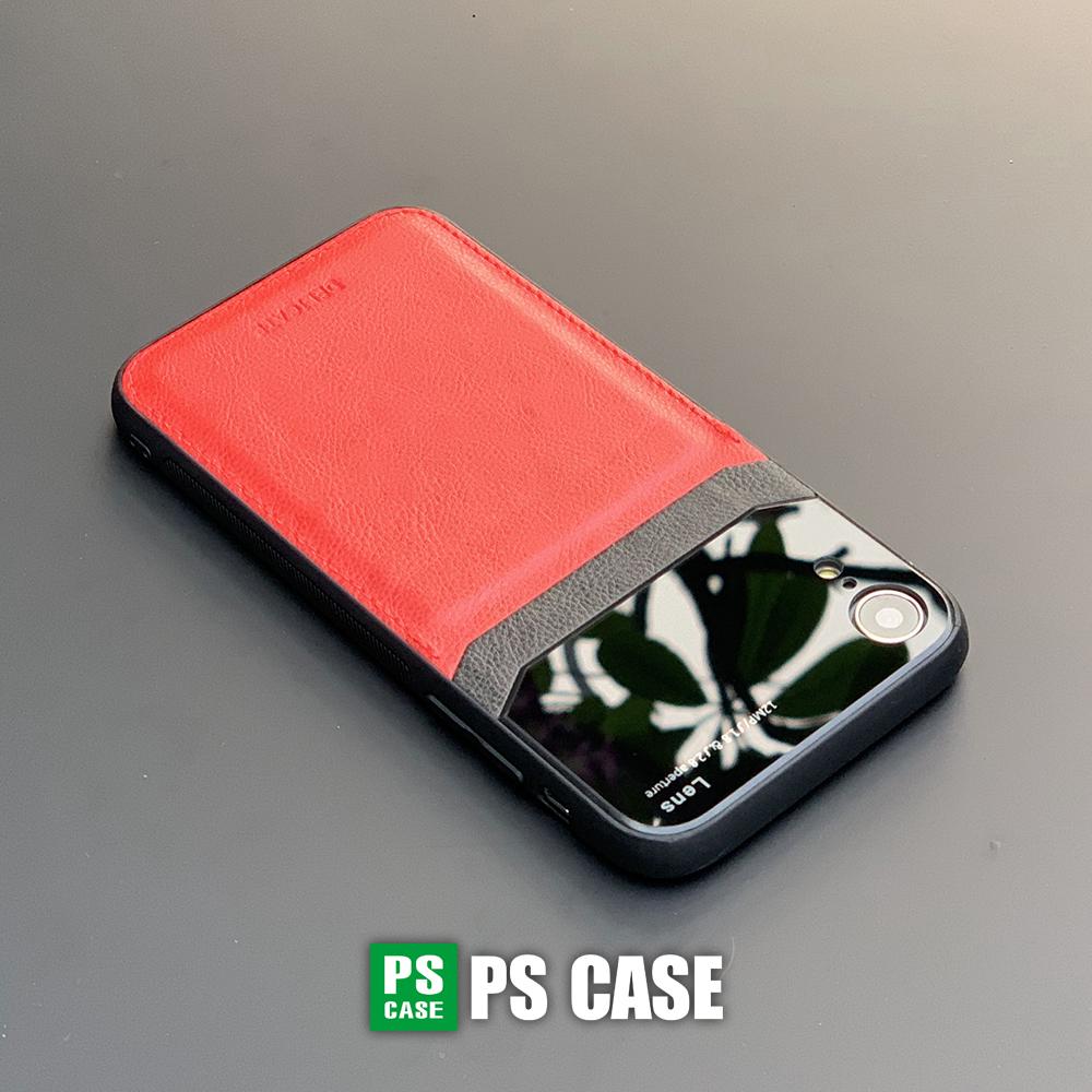 Ốp lưng da kính cao cấp dành cho iPhone XR - Màu đỏ - PS Case Phân Phối