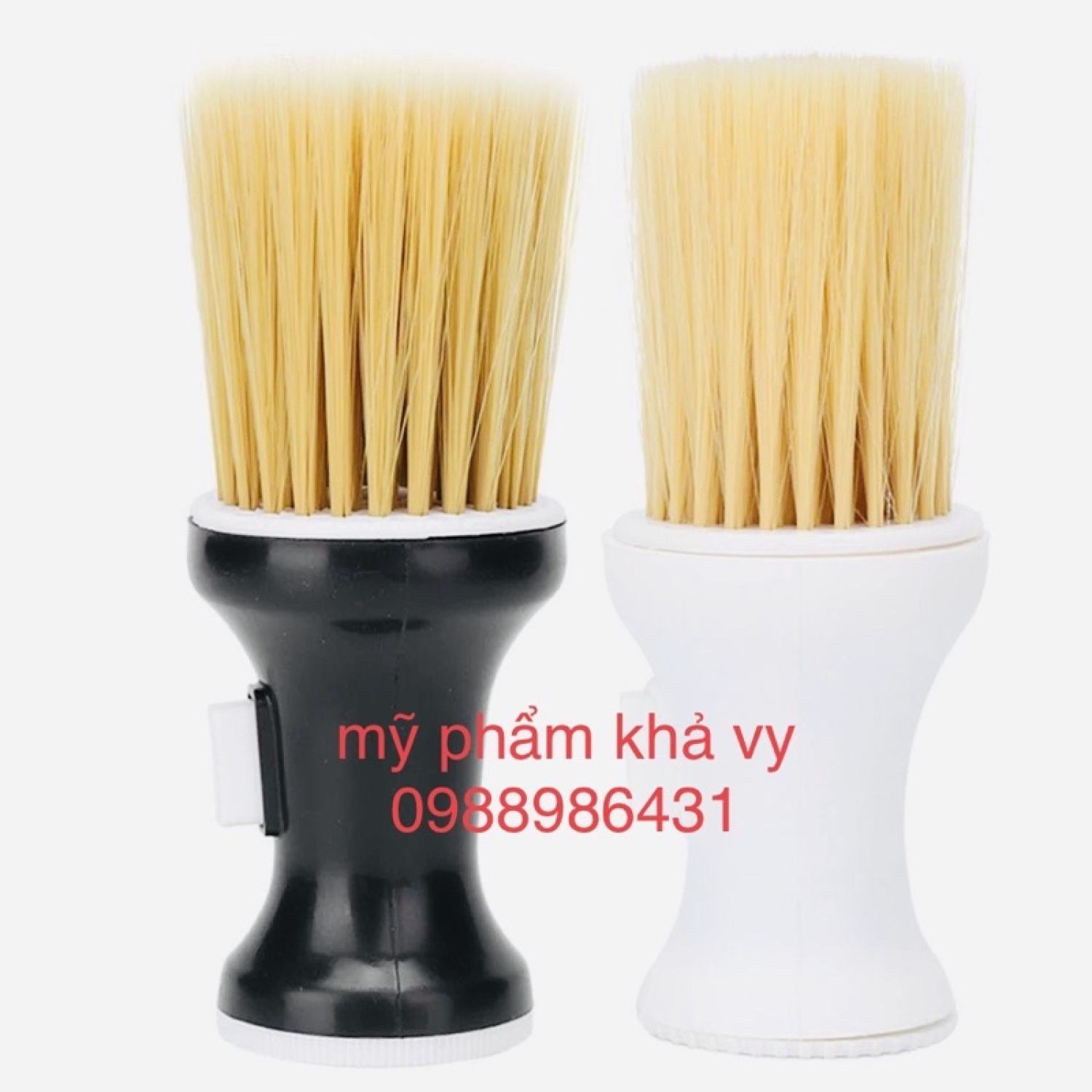Chổi phủi tóc barber, chổi phủi tóc nam nữ có ngăn chứa bột phấn rôm