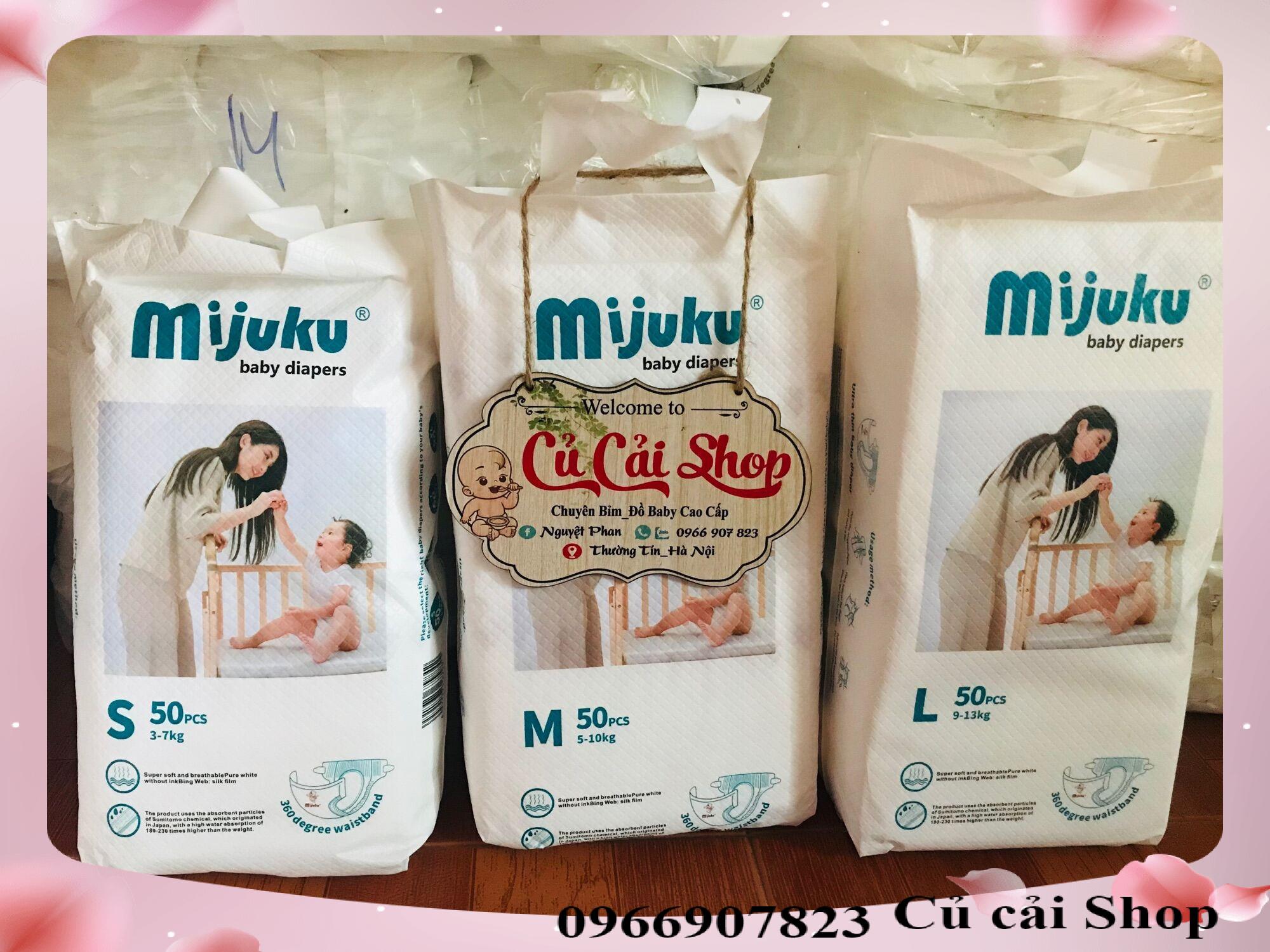 Bỉm Mijuku 100 miếng đủ size chính hãng