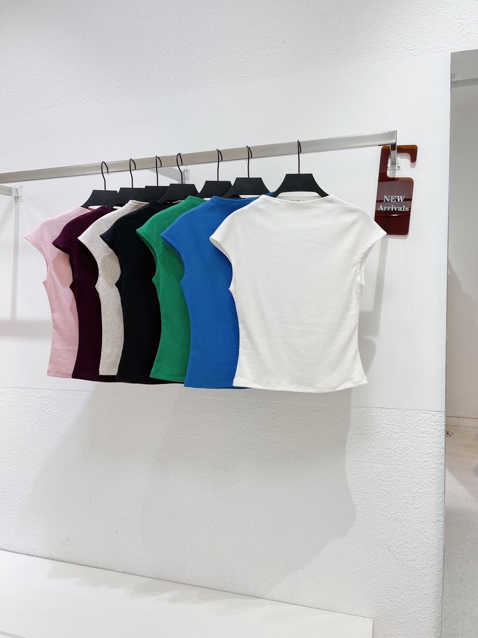 Áo cổ lọ croptop thun gân cộc tay AfterBefore