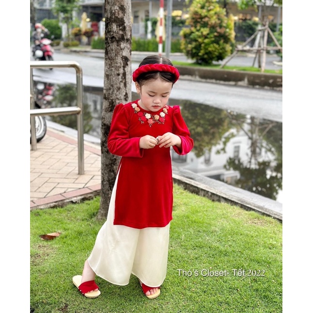 Guốc gỗ, guốc mộc cho bé mặc bà ba, áo dài cách tân