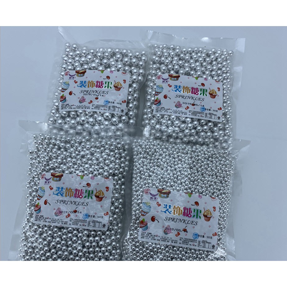 [HCM]Bông Đường (Kẹo) Trang Trí Bi Bạc 20Gr