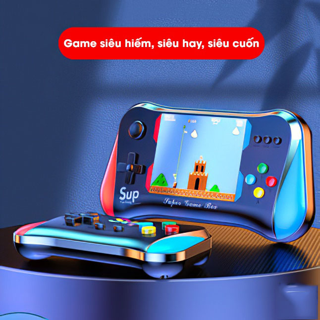 Máy chơi game cầm tay M8 plus 1000 game tặng kèm dây kết nối Tivi, Màn hình sắc nét HD, Pin 1200mAh, Bảo hành 12 tháng