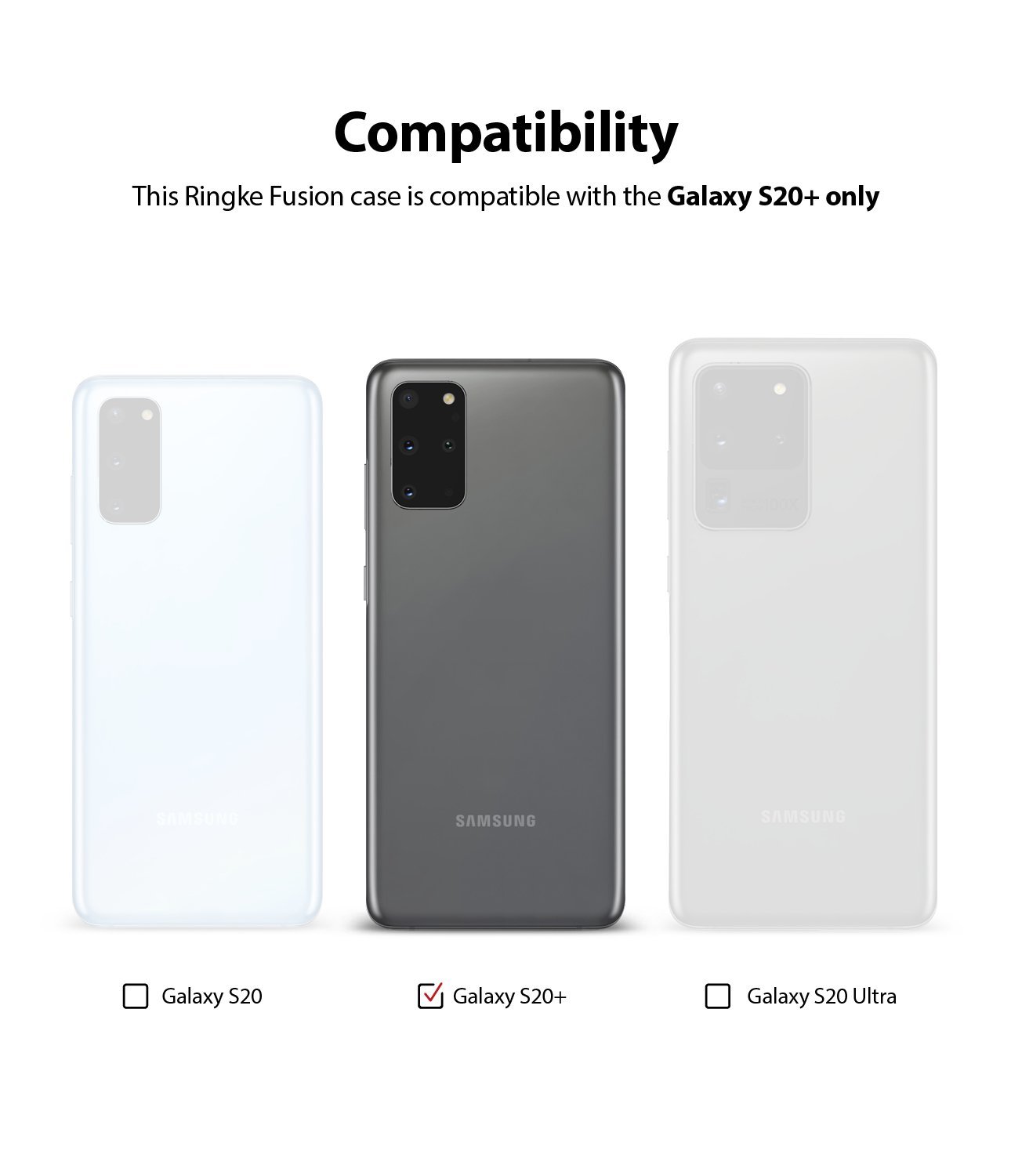 Ốp lưng Galaxy S20 / S20 Plus Ringke Fusion Hàn Quốc (Ringke Fusion for Galaxy S20 / S20+ Korea Case)