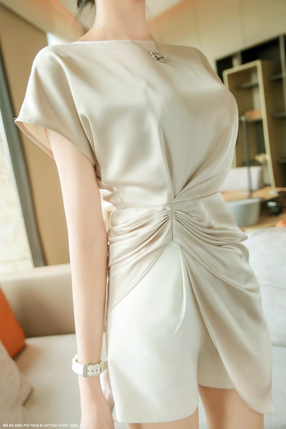 MYDU SHOP | MS 2549 Set Bộ Quần Sọt Màu Kem – Nhẹ Nhàng, Thanh Lịch, Dễ Mặc