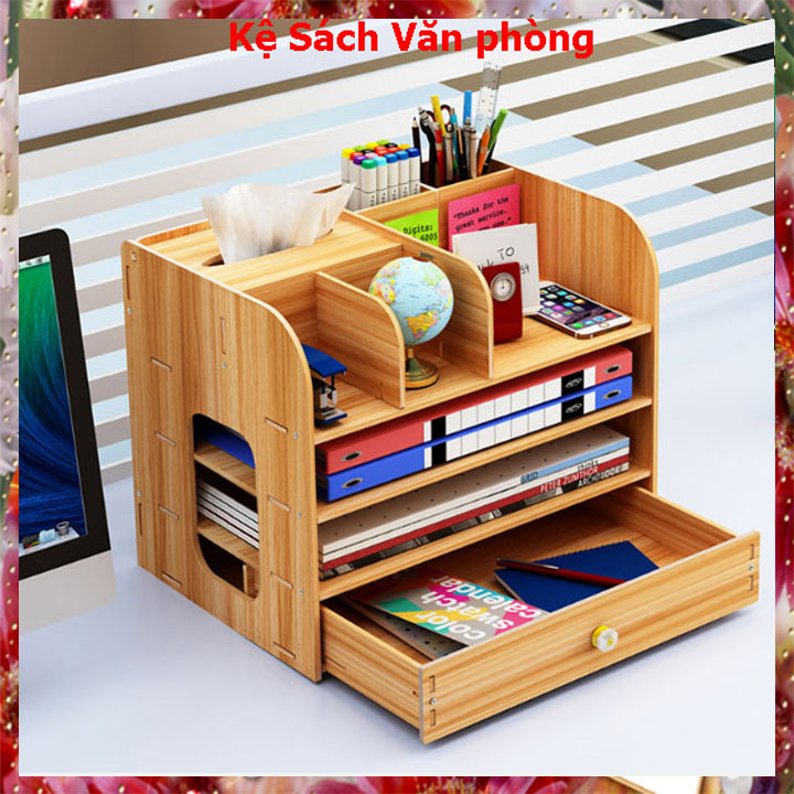 Kệ sách gỗ mini để bàn làm việc