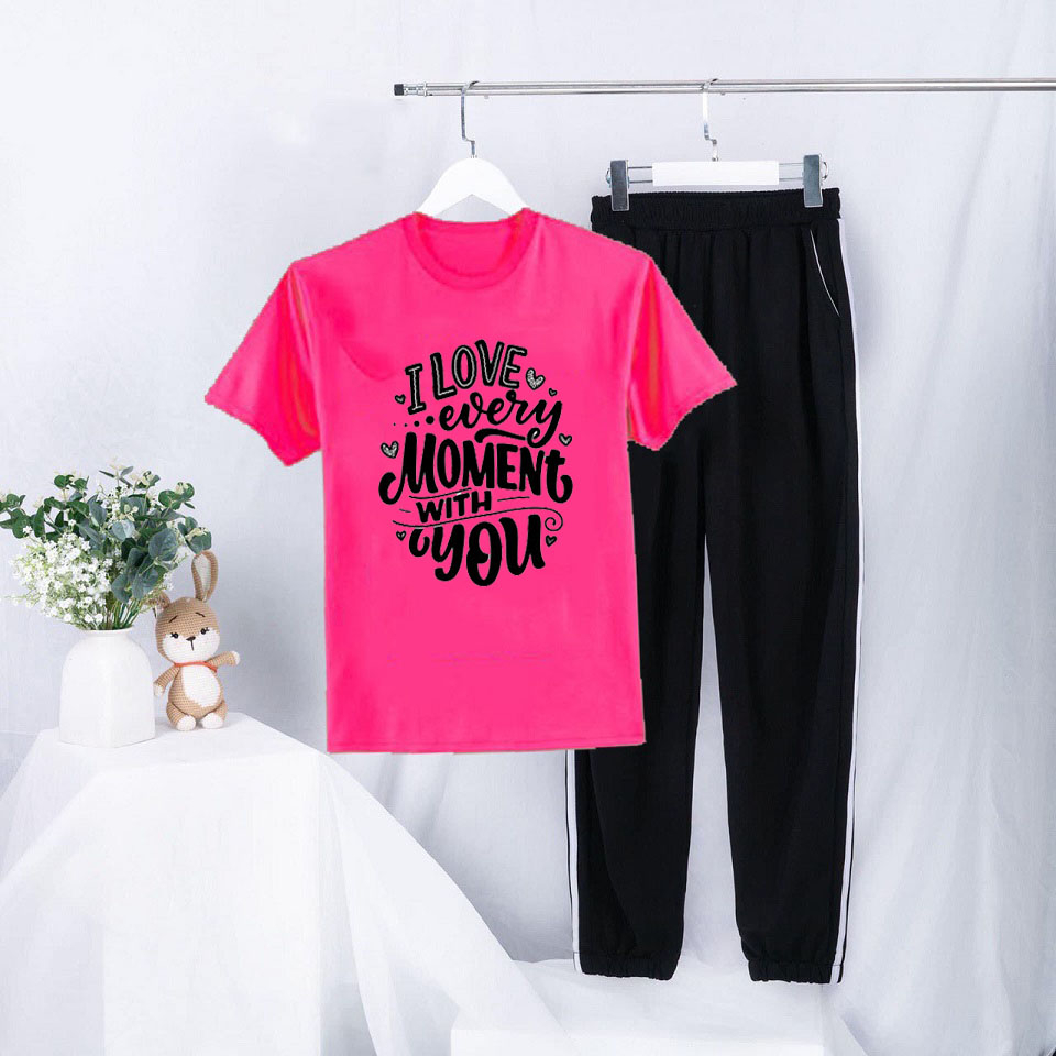 [PHÁ CÁCH 58] Mix Phối Sét Bộ Quần Áo Nữ Xinh Cute Mặc Đi Chơi Dạo Phố, Chất Liệu Áo Cotton Organic Ngắn Tay Cổ Tròn In 3D Con Vật Dễ Thương Kèm Quần Thun Sọc Bo Gấu Co Giãn Nhẹ Phong Cách Thời Trang Trẻ