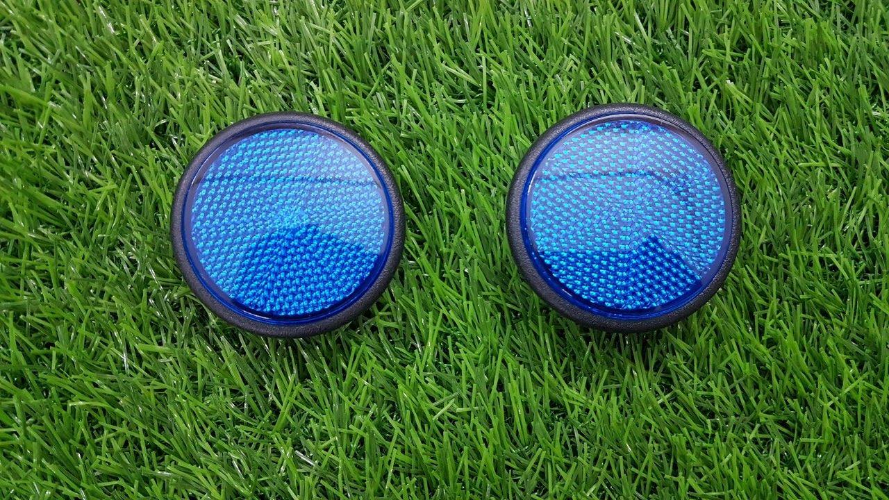 Mắt mèo màu xanh dương gắn biển số