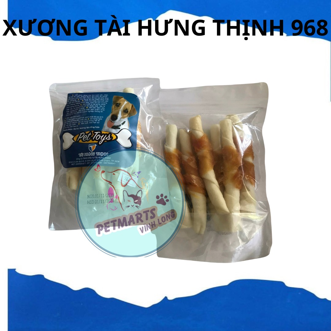 Bánh xương snack làm từ da bò cho chó  TÀI HƯNG THỊNH MS 968