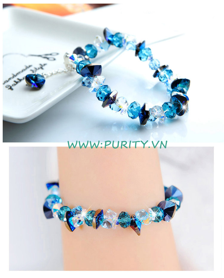 Lắc Tay Tim Xanh