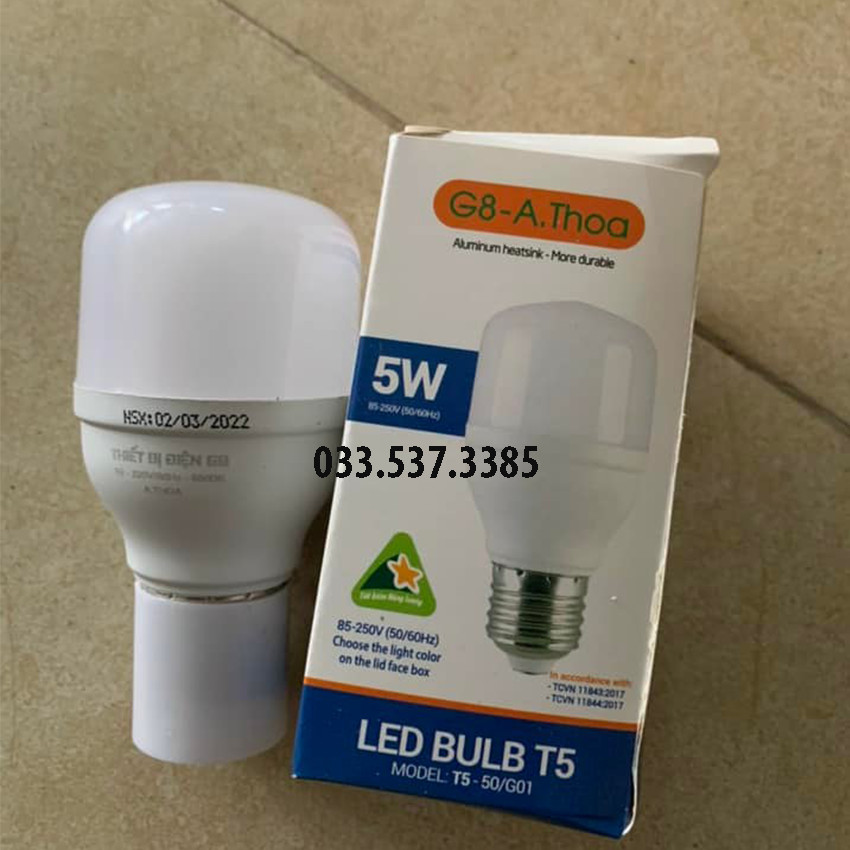Bóng điện led, bóng đèn điện G8 công suất 5W