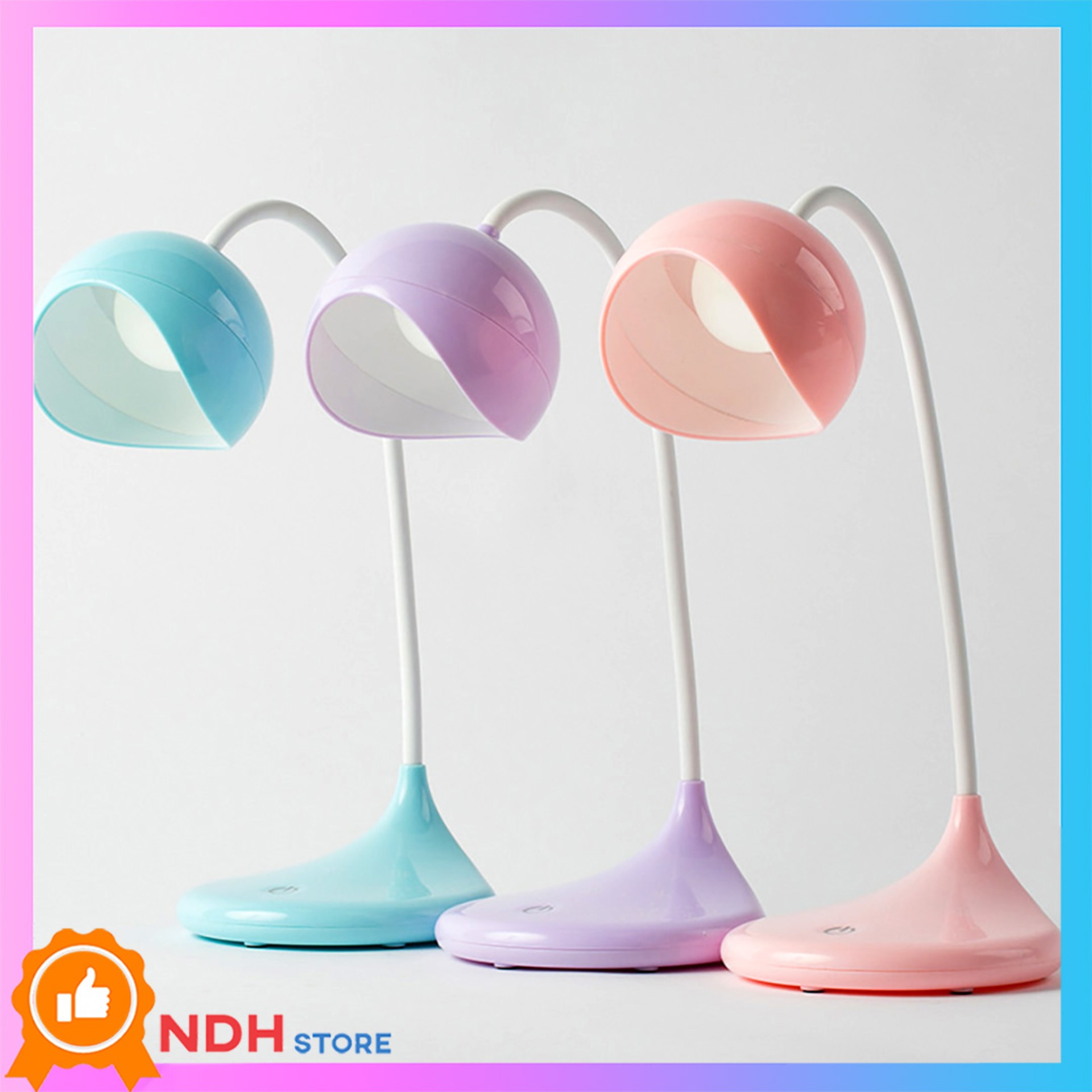 3 levels creative Tulip led touch table lamp backup battery (multicolor)-[study lamp, reading lamp, LED desk lamp, student lamp, study table lamps, desk lamps, backup lights]