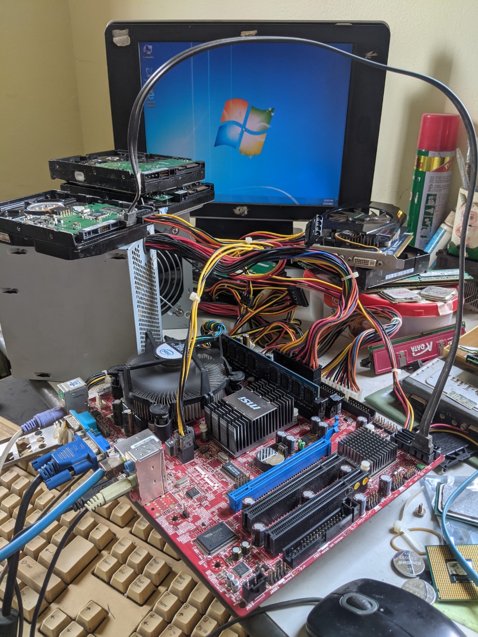Combo main g31 , ram 2gb, chip coredual
