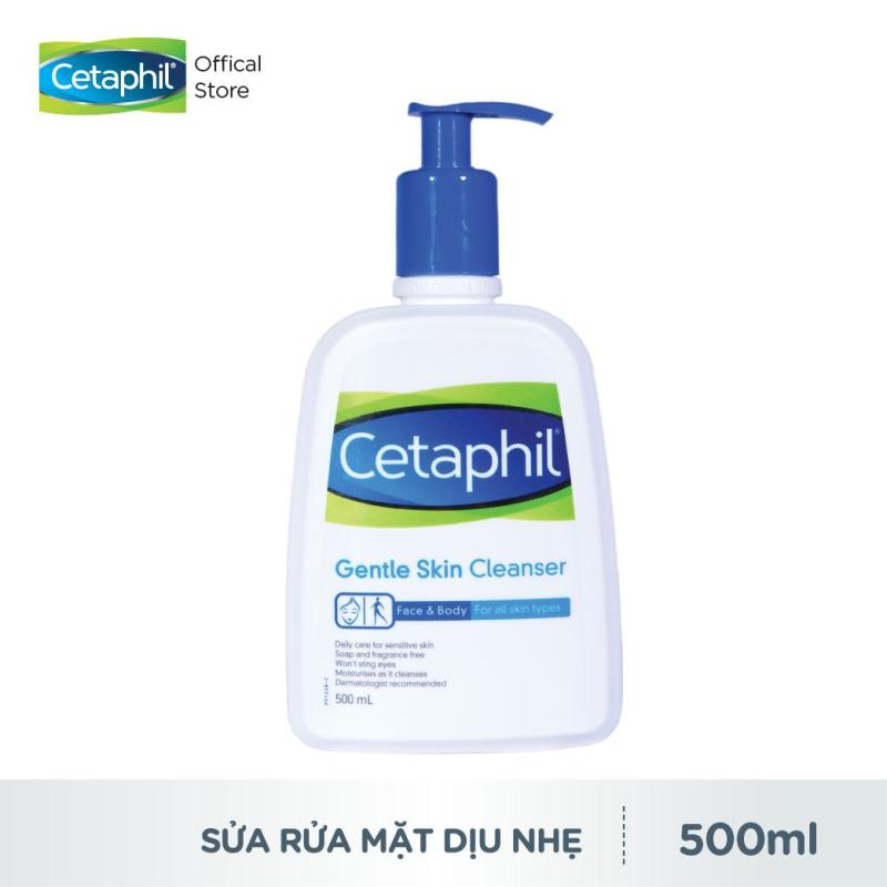 Sữa rửa mặt Cetaphil Gentle Skin Cleaner 500ml cân bằng pH Dịu nhẹ cho da Không gây kích ứng