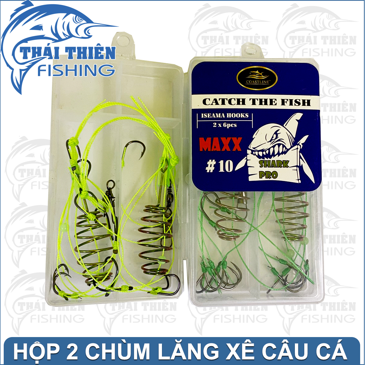 Hộp 2 bộ lưỡi câu lăng xê câu cá maxx tóm sẵn