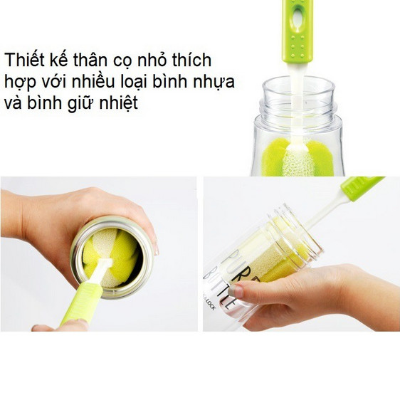[HCM]Dụng cụ cọ rửa bình sữa LocknLock cán có thể kéo dài ETM114