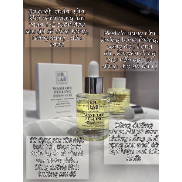 Tinh chất Peel da pha lê căng bóng Hàn Quốc KR.LAB+ 30ml