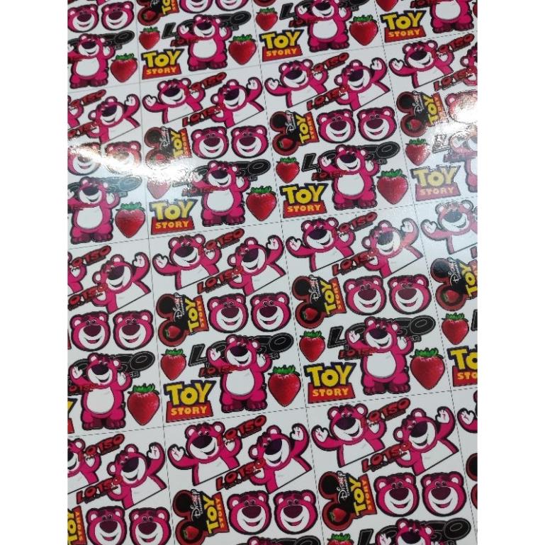 Combo Nguyên Tấm Decal Gấu Dâu Losto Mini