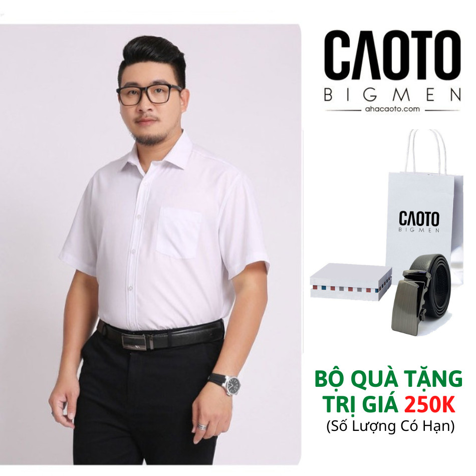 Áo Sơ Mi Big Size Nam Ngắn Tay Màu Trắng Chất Vải Co Giãn Thoải Mái – Áo Sơ Mi Big Size 2XL 3XL 4XL 5Xl 6XL 7XL 8XL 9XL 10XL