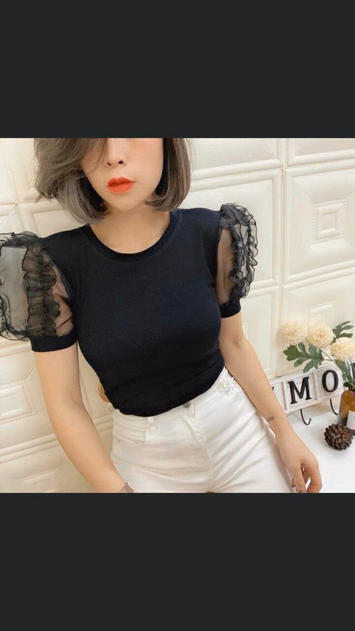 Áo thun tay bồng đơn giản cao cấp