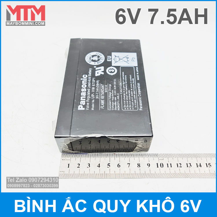 Bình ắc quy khô 6V 7.5Ah
