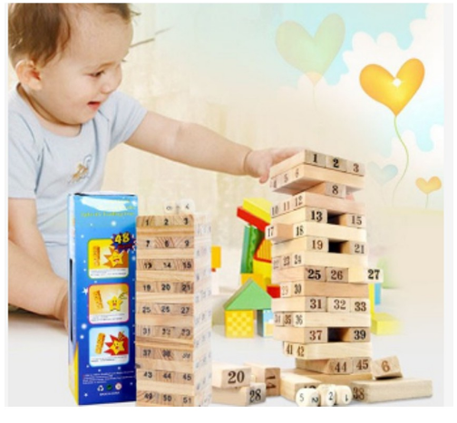 Bộ đồ chơi rút gỗ 54 thanh mini