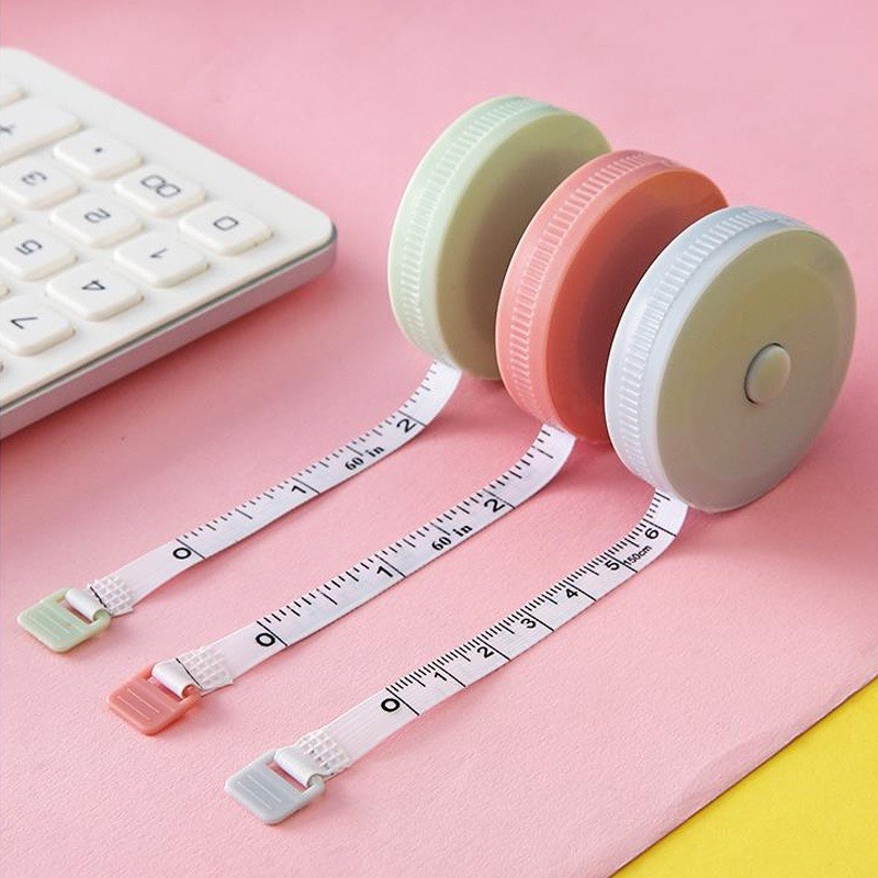 Thước Dây Cuộn Tròn Mini 1.5m Rút Tự Động