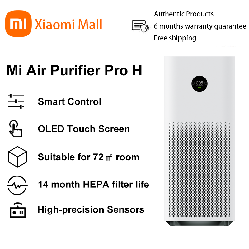 XIAOMI Mi Air Purifier Pro H OLED Touch Display Three Speed Mi Home APP AI Voice Control Global Version