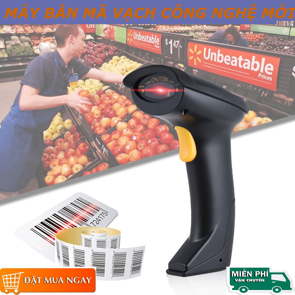Máy Đọc Mã Vạch Không Dây, Máy Quét Qr, Máy Đọc Mã Vạch. Đảm Bảo Độ Chính Xác Của Mã Vạch Sản Phẩm, Dễ Dàng Sử Dụng, Tiết Kiệm Tối Đa Thời Gian Kiểm Tra Hàng Tồn Kho - GIÁ GIẢM SỐC - MUA NGAY!