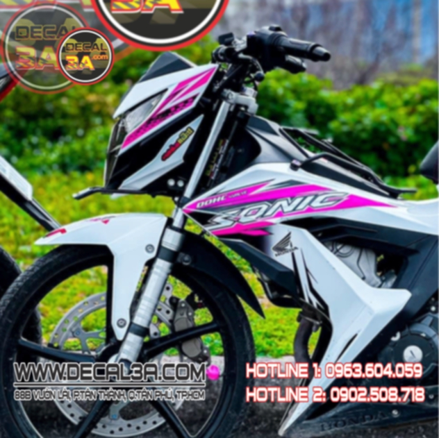 Sonic removable stamp 150 pink and white stripes