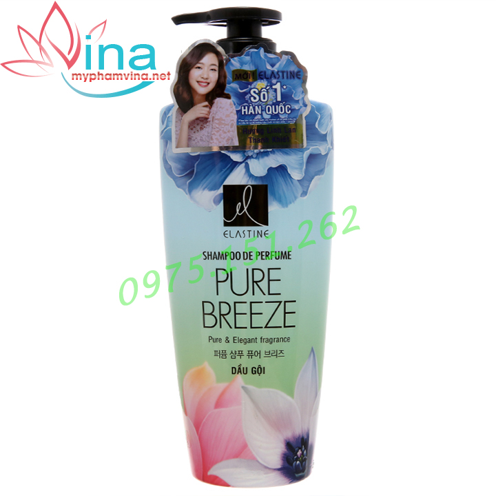 [HCM]DẦU GỘI NƯỚC HOA ELASTINE PURE BREEZE 600ML
