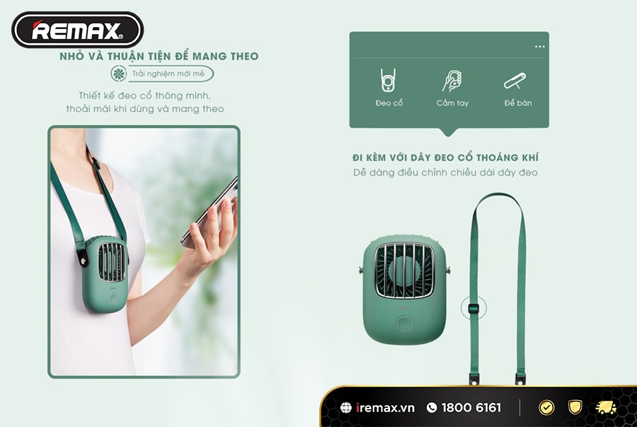 Quạt đeo cổ Remax F36