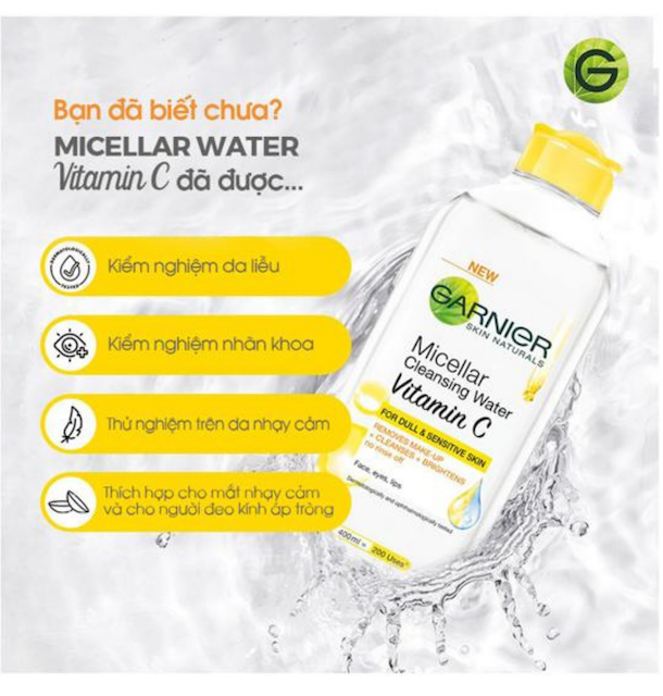 [Bản Pháp 400ml] Nước Tẩy Trang Garnier Skinactive Micellar Cleansing Water