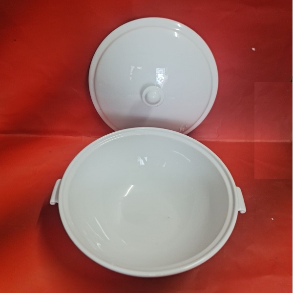 thố sứ trắng Minh Long - thố có nắp sứ Minh Long