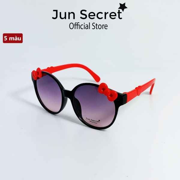 Giá bán Kính mát trẻ em Jun Secret tròng đính kèm nơ dễ thương dành cho bé gái từ 1 tới 5 tuổi JS61A77