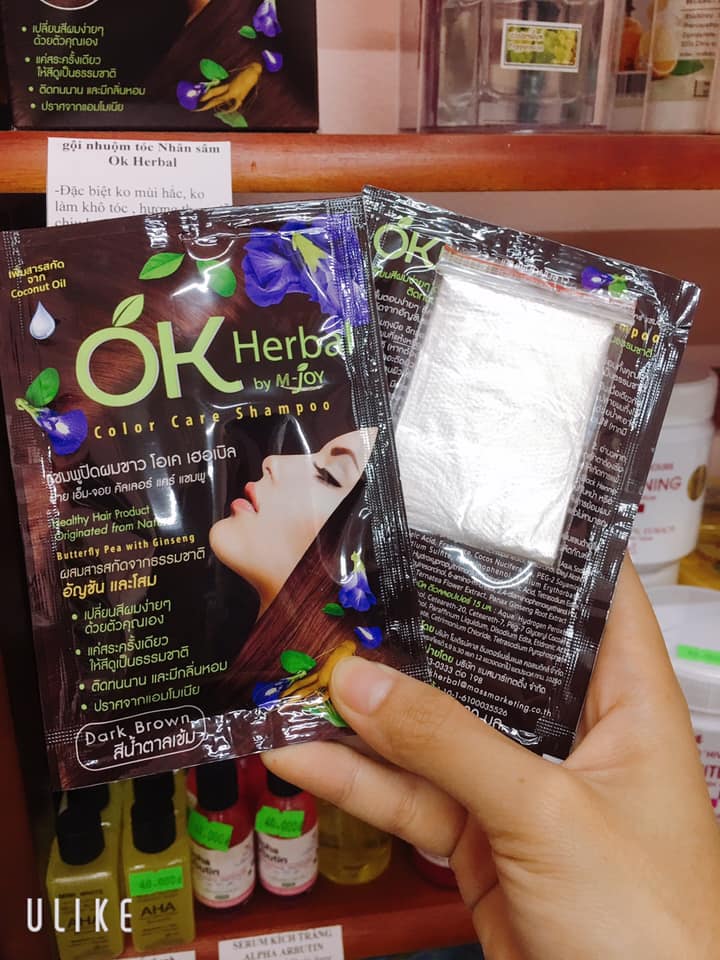 Gội Nhuộm Tóc Nhân Sâm OK HERBAL Thái Lan