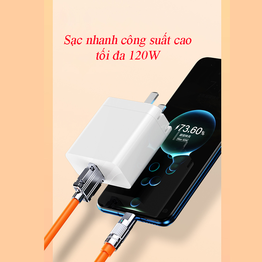 Cáp sạc nhanh cho Iphone, type-C và Micro USB siêu bền