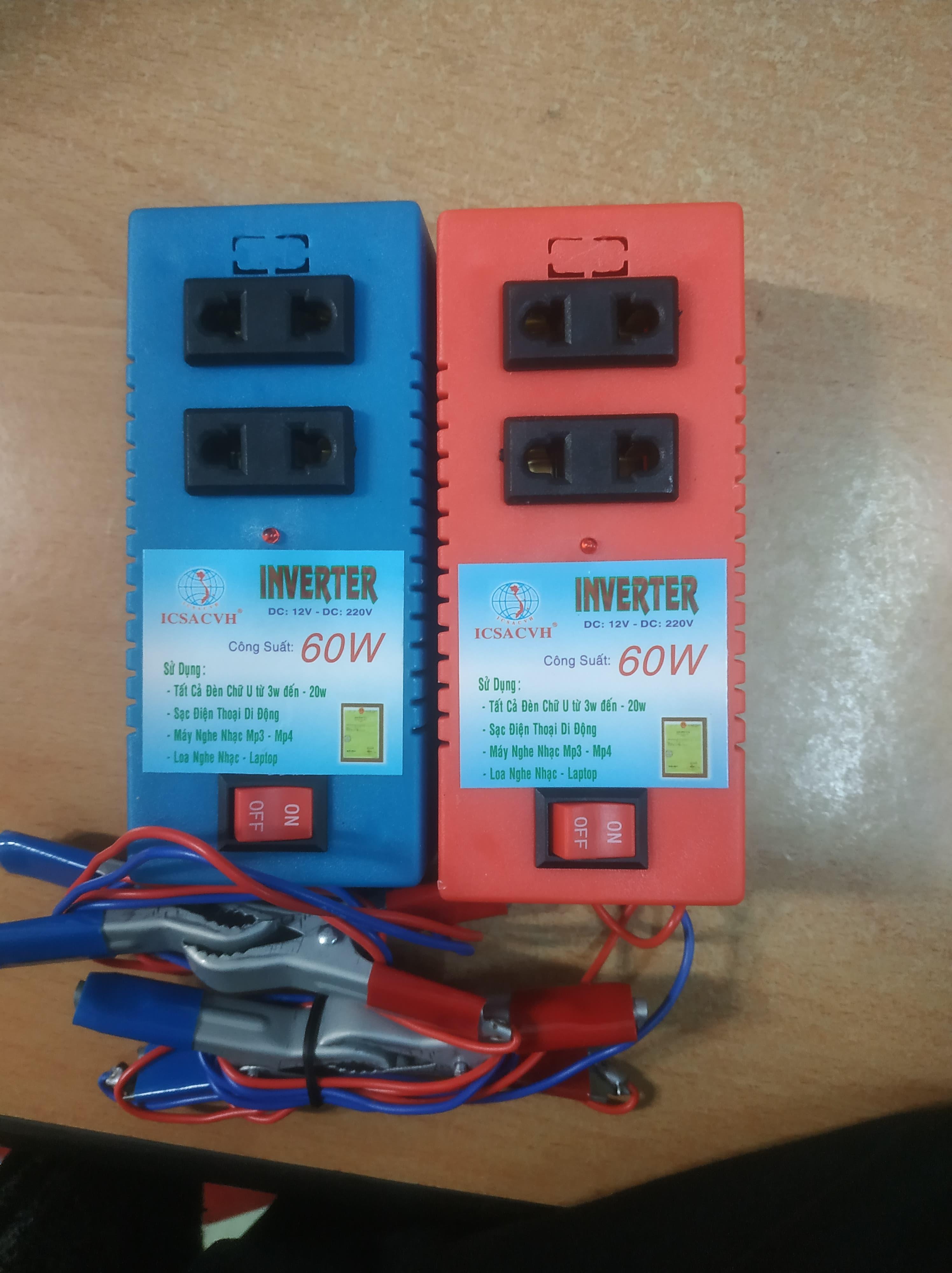 Bộ đảo điện 12v ra 220v công suất 60w