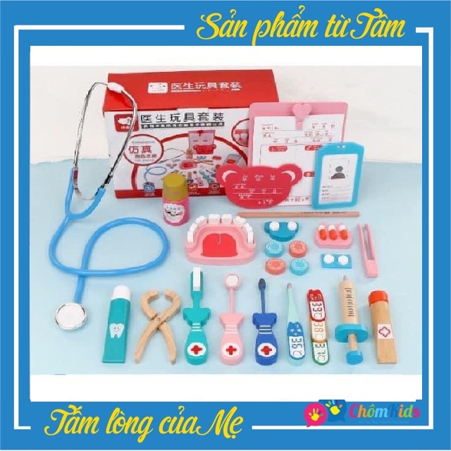 Đồ Chơi Gỗ Bác Sĩ Nha Khoa-Chôm Kids